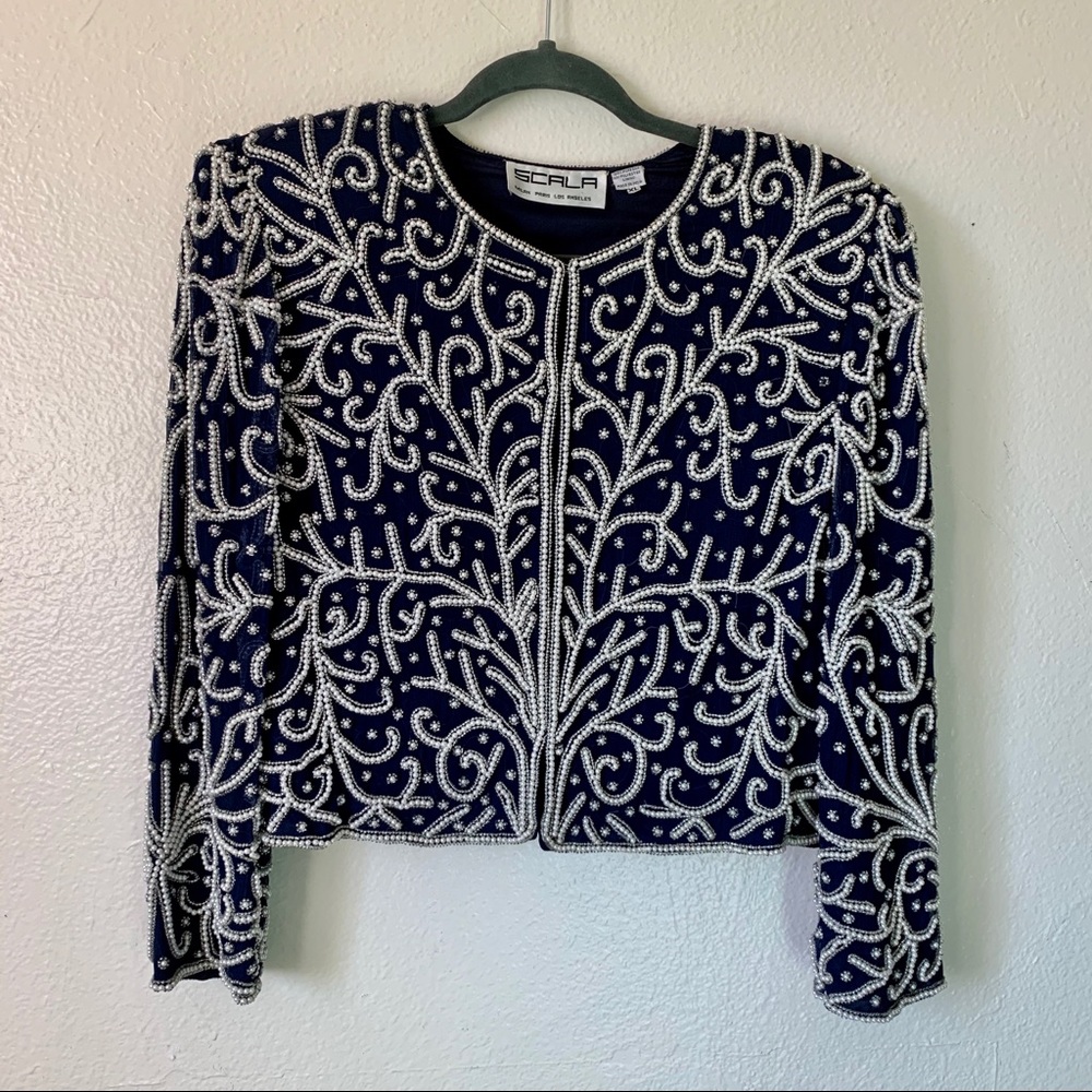 Vintage silk beaded jacket